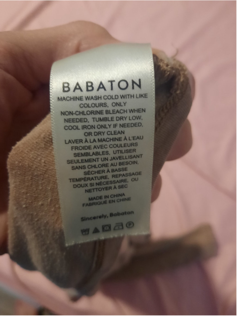 Women's Babaton Long Sleeve Tee M Brown - Picture 6 of 6
